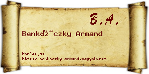 Benkóczky Armand névjegykártya